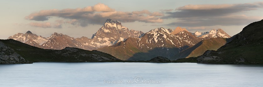 The Malrif lake Grand Laus with a view to mount Viso
