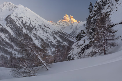 Pastel evening facing the mount Viso