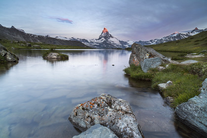 Le Cervin depuis le lac Stellisee, Suisse
