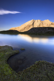 Le bleu du Queyras au lac de l'échassier et la Taillante.
