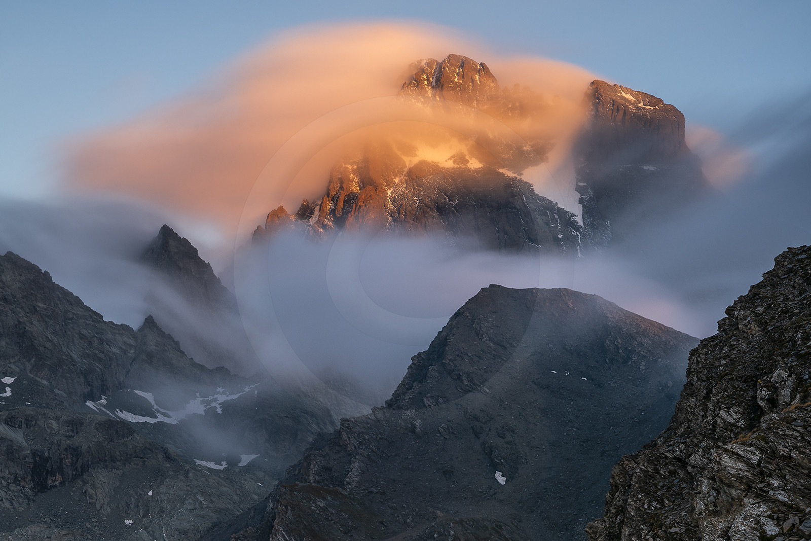 Le dernier rayon sur le mont Viso